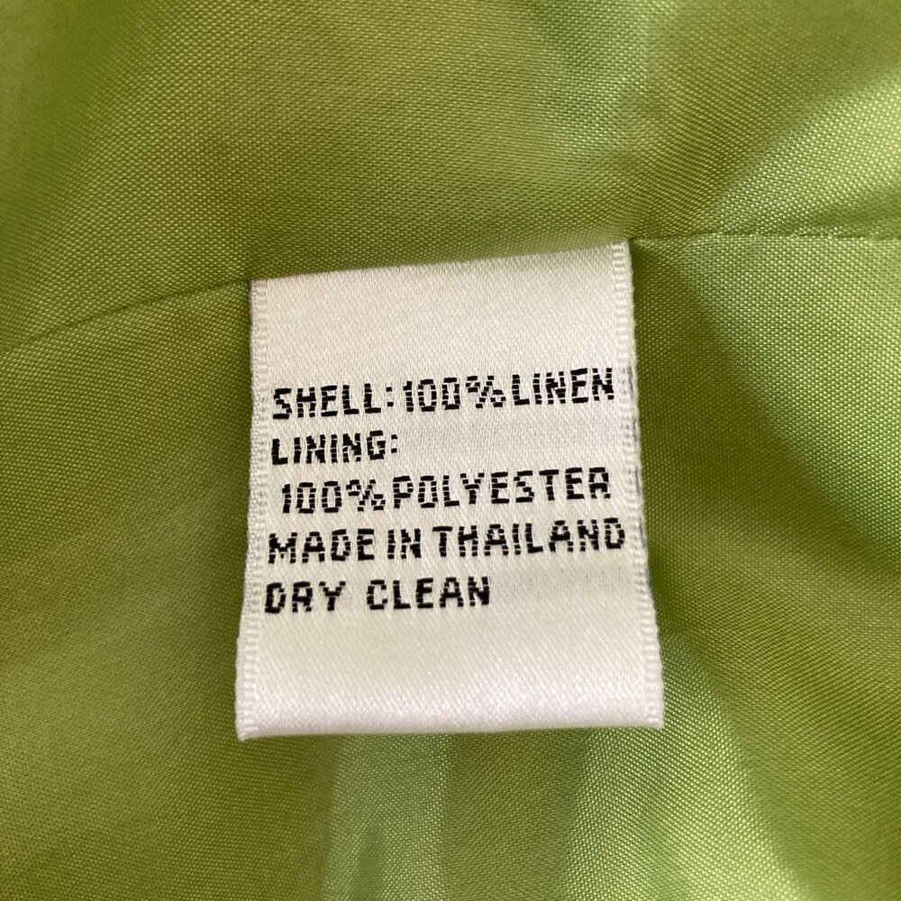 Talbots Petite Blazer Sz 12 Chartreuse Green - Picture 4 of 7
